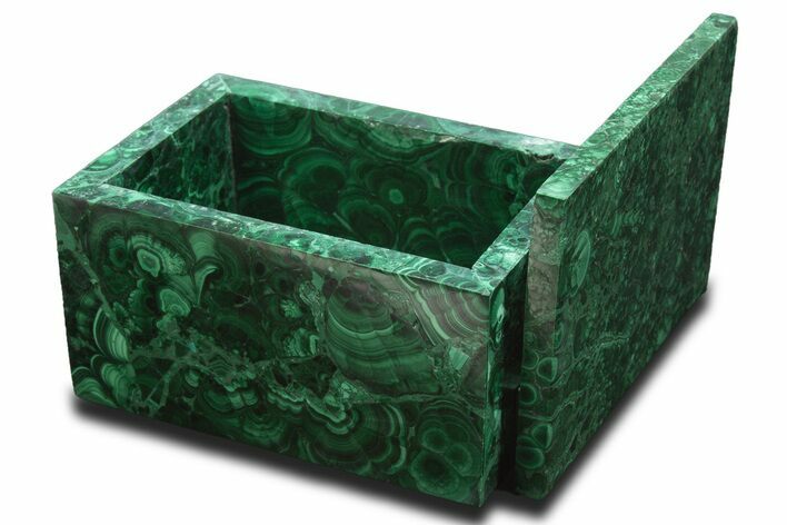 Wide Malachite Jewelry Box - DR Congo #335691